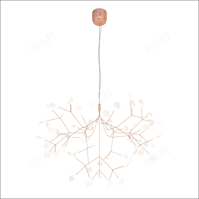 Sculptural Heracleum Lighting Fixture 3D model image 1