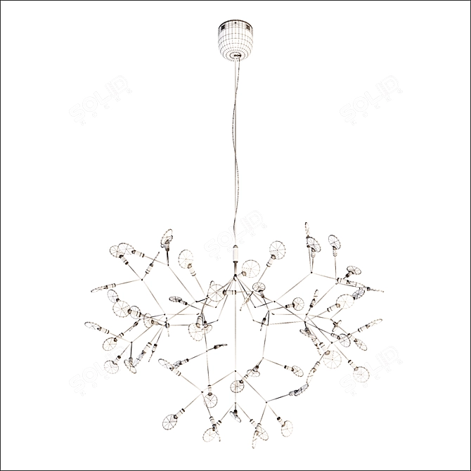 Sculptural Heracleum Lighting Fixture 3D model image 2