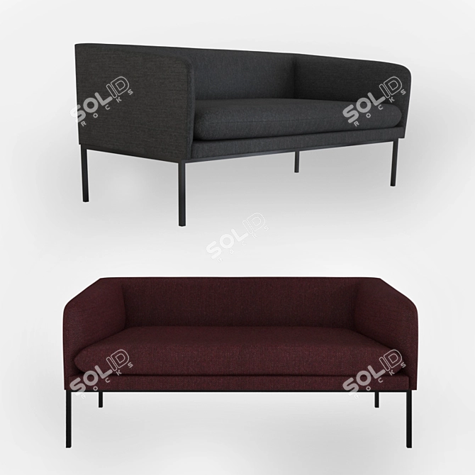  Stylish Turn Sofa by Ferm Living 3D model image 1