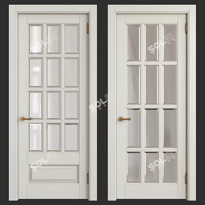 Elegant Classic Doors for Timeless Interiors 3D model image 1