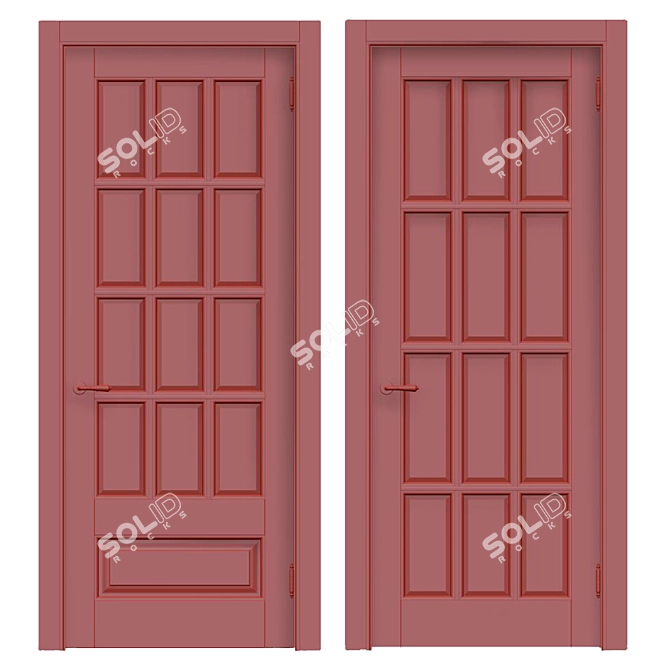 Elegant Classic Doors for Timeless Interiors 3D model image 2