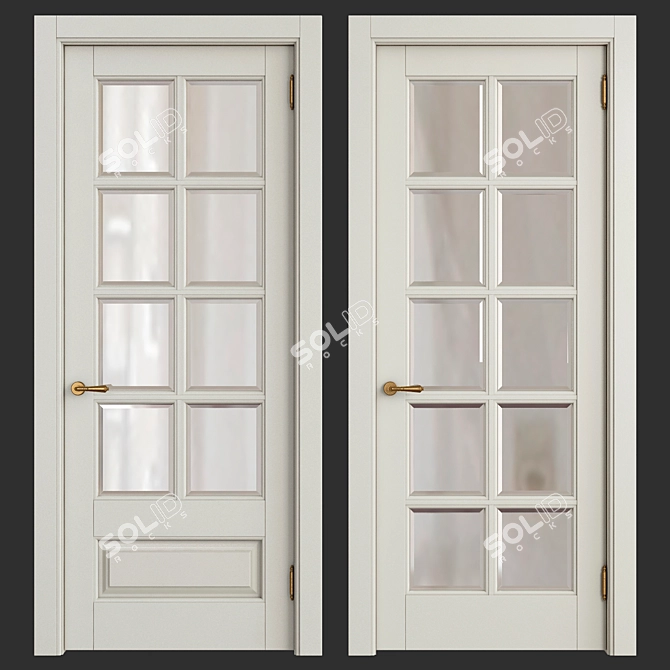 Elegant Interior Doors: Classic Design 3D model image 1