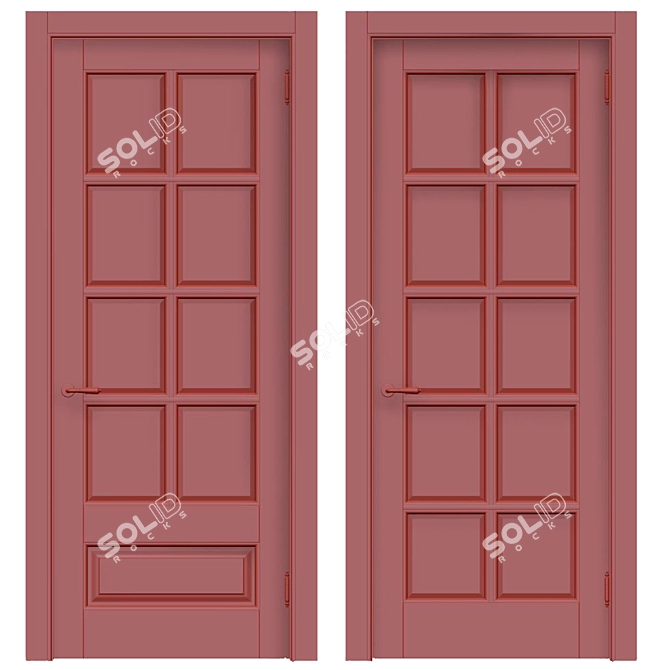 Elegant Interior Doors: Classic Design 3D model image 2