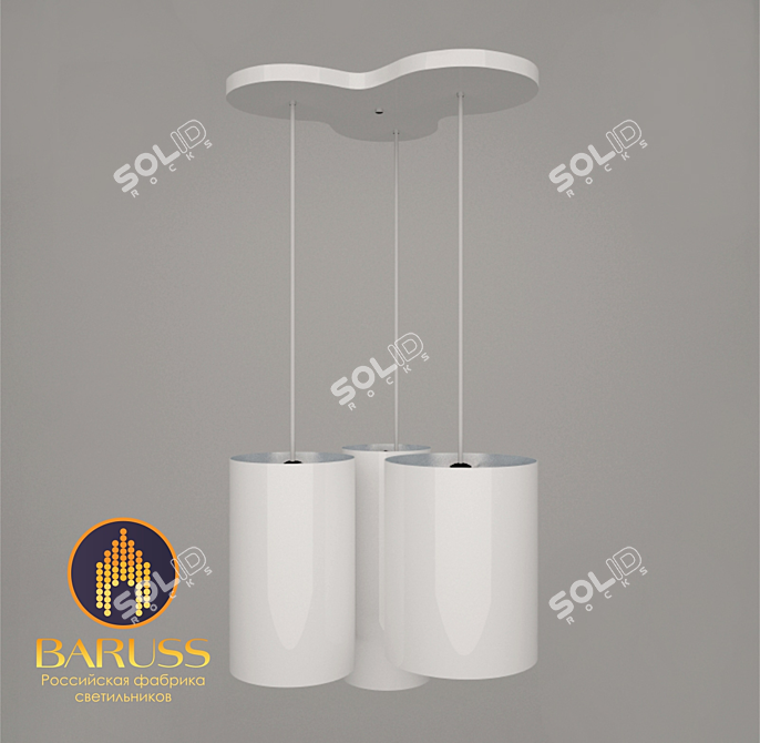 Modern Chandelier with Adjustable Height 3D model image 1