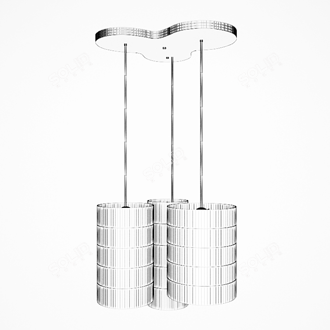 Modern Chandelier with Adjustable Height 3D model image 2