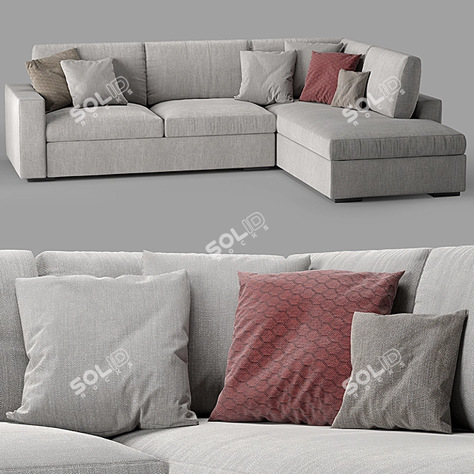 Marelli Gordon 3-Seater Sofa 3D model image 1