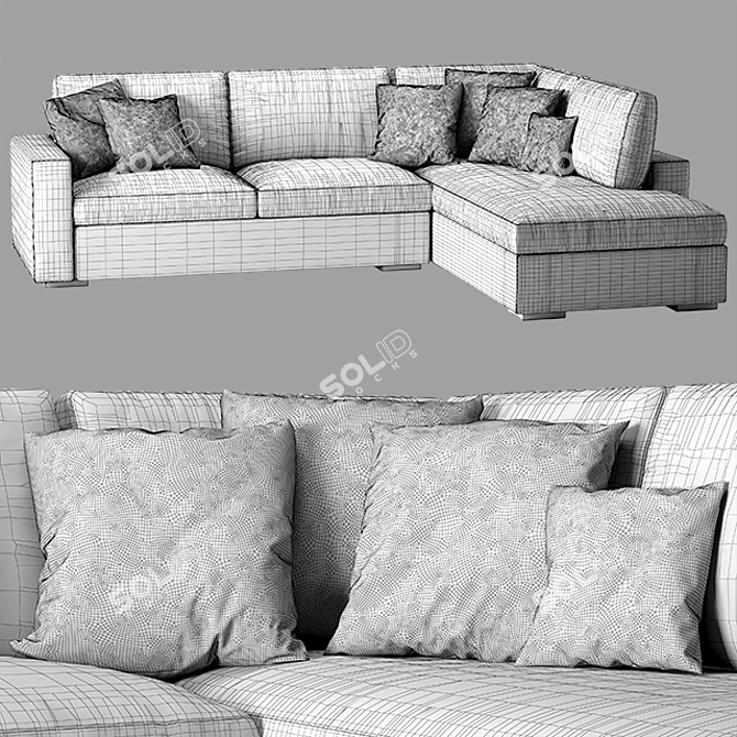 Marelli Gordon 3-Seater Sofa 3D model image 3