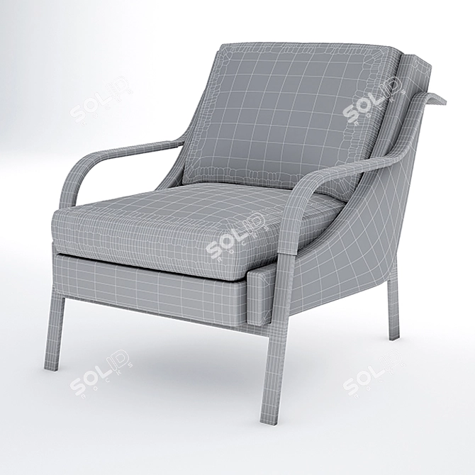 Harlow Lounge Chair: Modern Elegance by HOLLY HUNT 3D model image 3