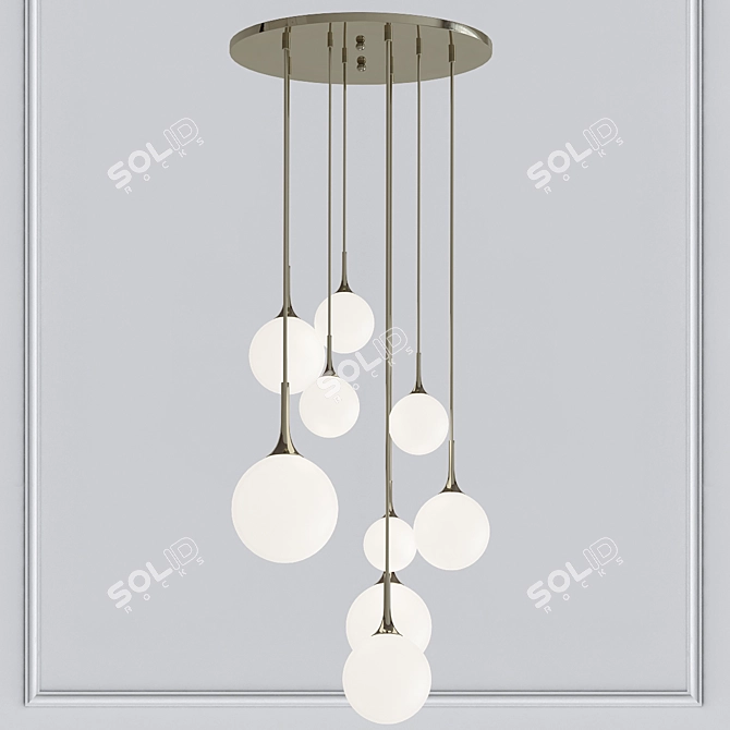 Elegant Whitney Chandelier for Restoration Hardware 3D model image 1