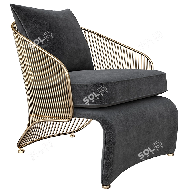 Elegant Colette Armchair: Minotti 3D model image 1