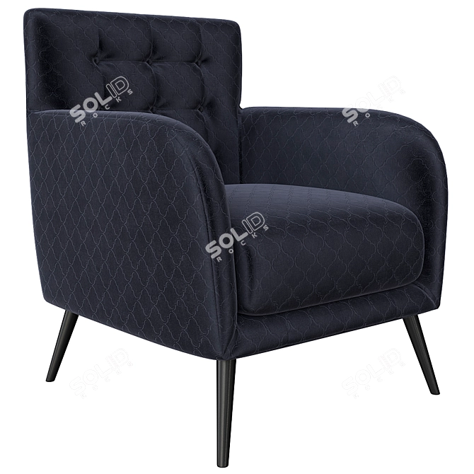 Elegant Fabric Armchair: Roche Bobois Sofia 3D model image 1