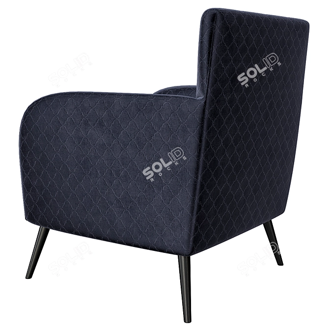 Elegant Fabric Armchair: Roche Bobois Sofia 3D model image 2