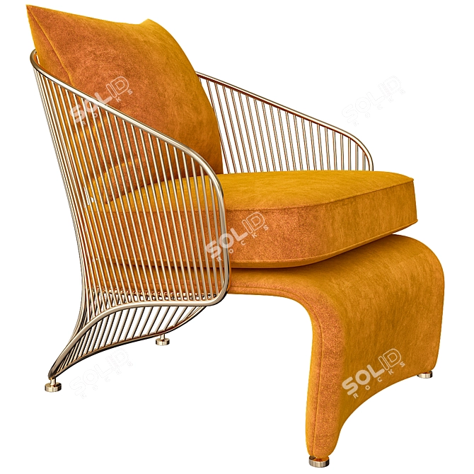 Elegant Colette Bergere: Minotti's Armchair 3D model image 1