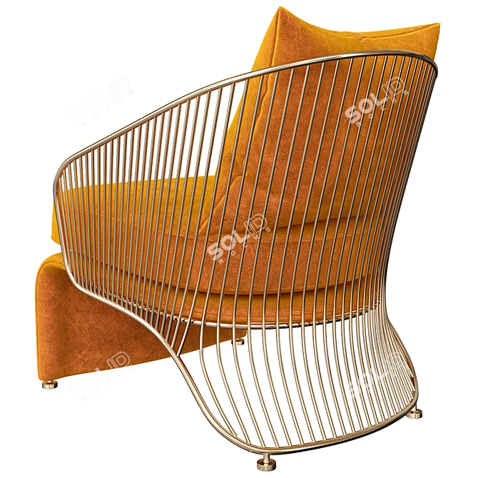 Elegant Colette Bergere: Minotti's Armchair 3D model image 2