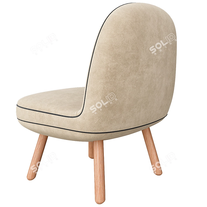 Elegant Fabric Armchair: FANTASIA by Nicola Gallizia 3D model image 2