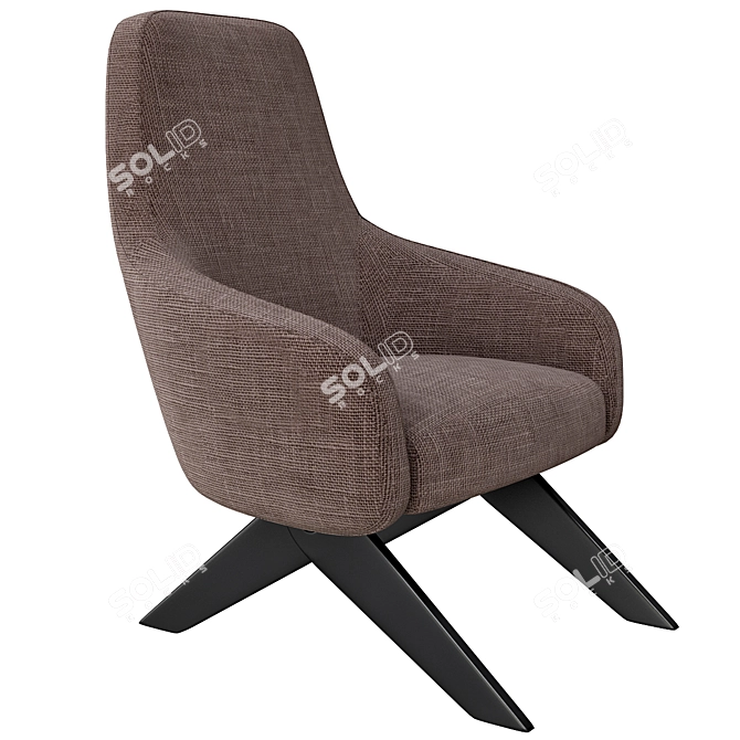 Van Duysen's Marlon - Fabric armchair 3D model image 1