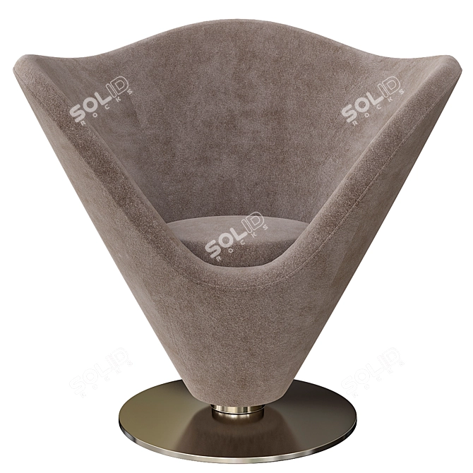 Sophisticated Swivel Armchair: Roche Bobois Elfe 3D model image 1