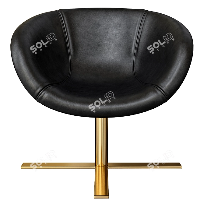 Luxury Leather Mart Armchair by B&B Italia 3D model image 1