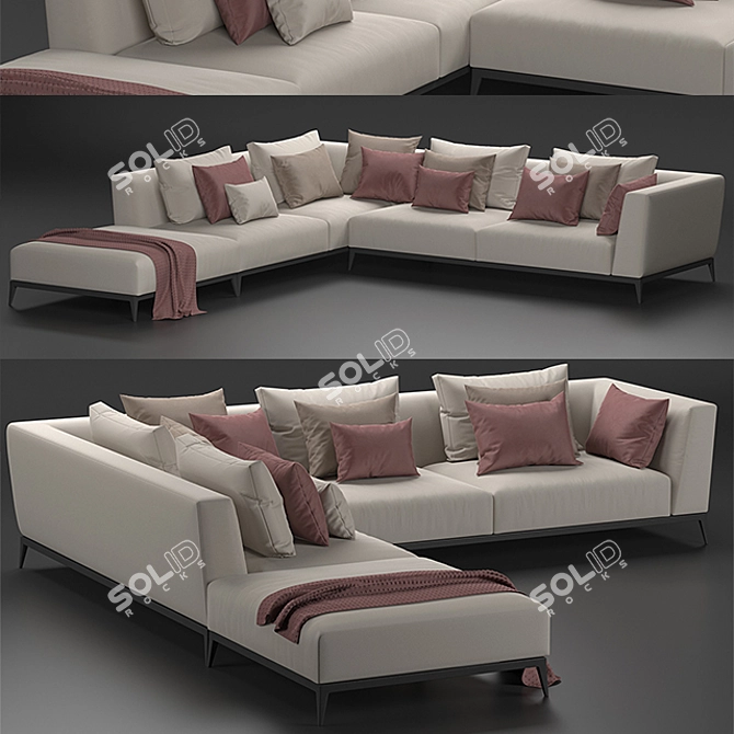 Modern Olivier Divano Sofa 3D model image 1