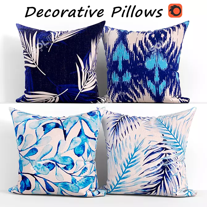 Decorative 3D Pillow Set 3D model image 1