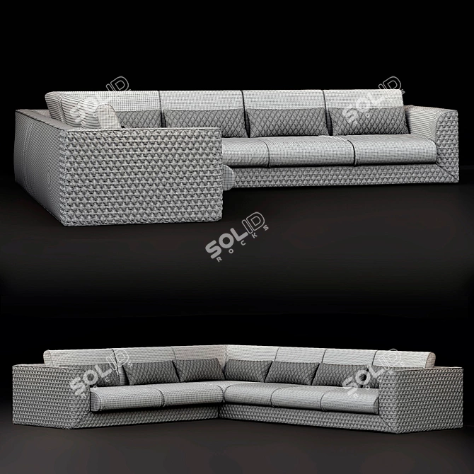 Cooper Quilt Corner Sofa 3D model image 2