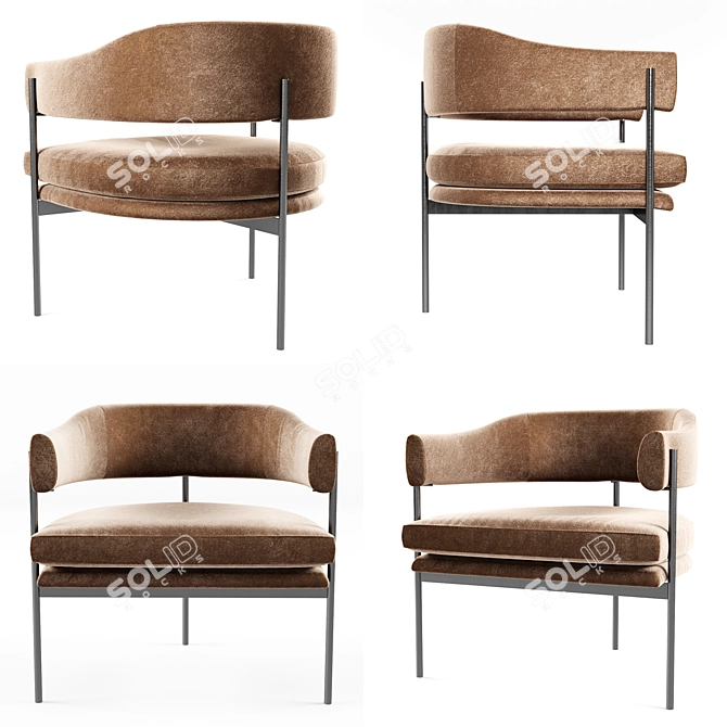 Elegant Isabella Chair: Timeless Design 3D model image 2