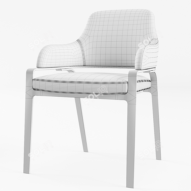 Elegant Gazelle Dining Chair 3D model image 3