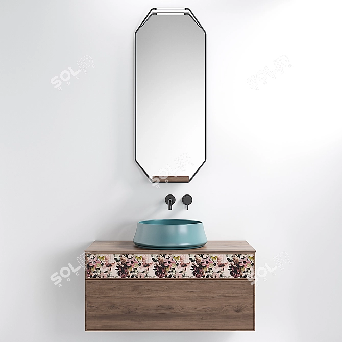 Cerasa Des 79 - Contemporary Vanity Set 3D model image 1