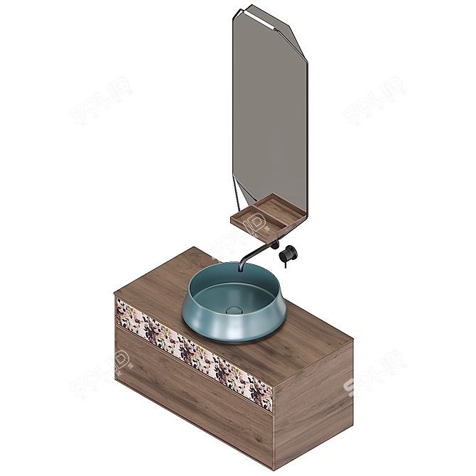 Cerasa Des 79 - Contemporary Vanity Set 3D model image 2