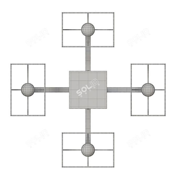 MW-Light Prato 101011904: Sleek Modern Ceiling Light 3D model image 3