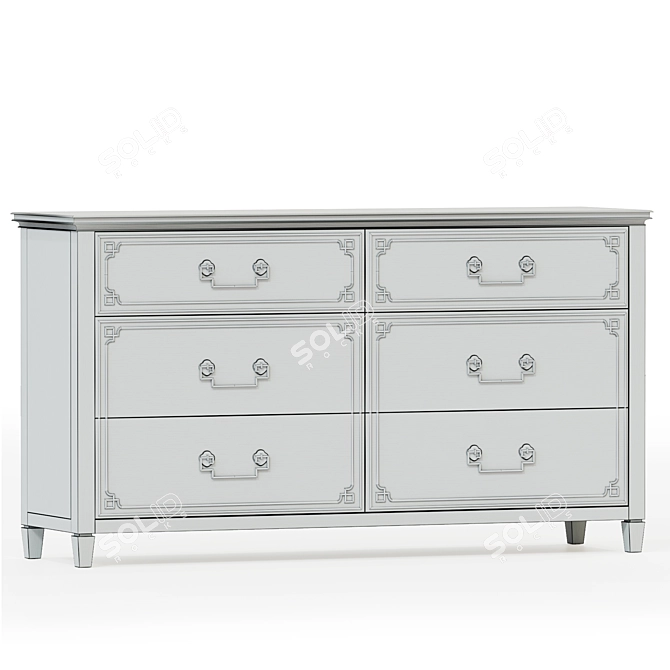 Sophisticated Bernhardt Savoy Dresser 3D model image 2