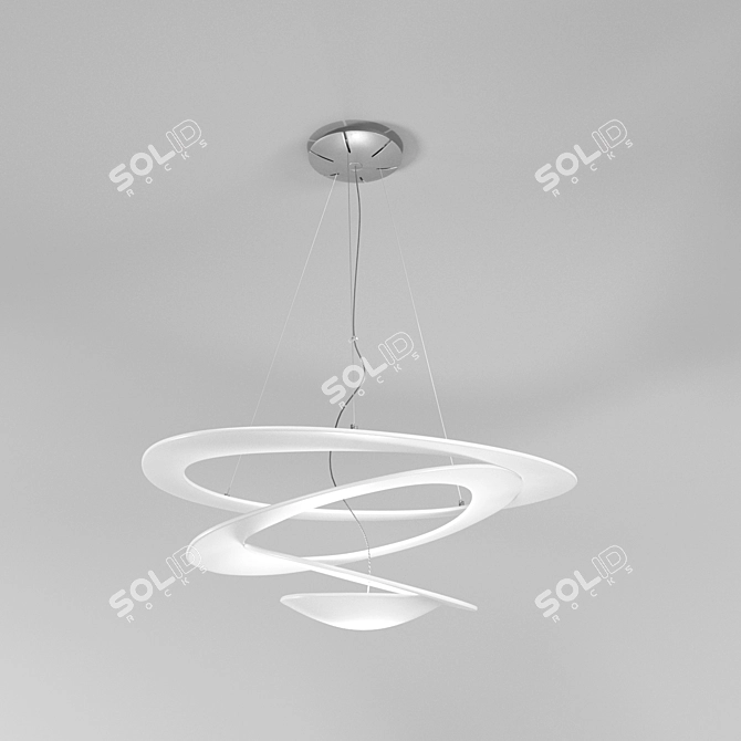 Sleek Mini Pendant Light 3D model image 2