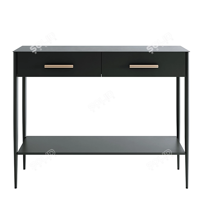 Modern Metalwork Console 3D model image 1