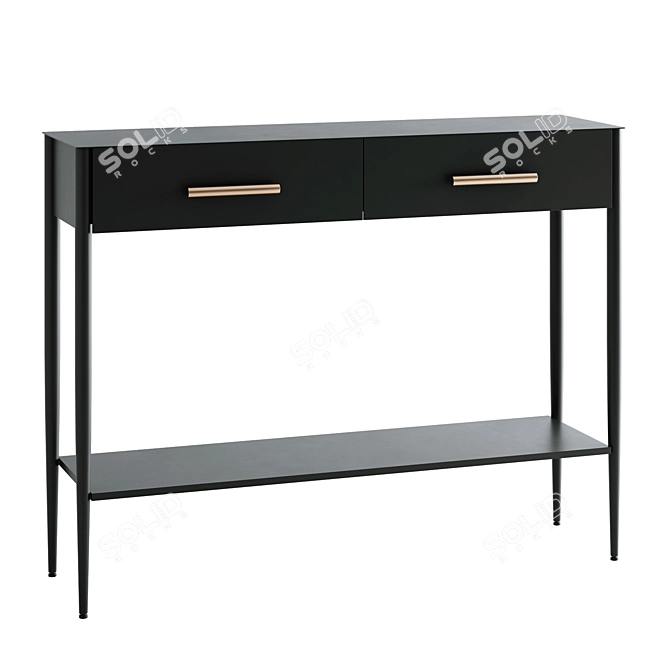 Modern Metalwork Console 3D model image 2