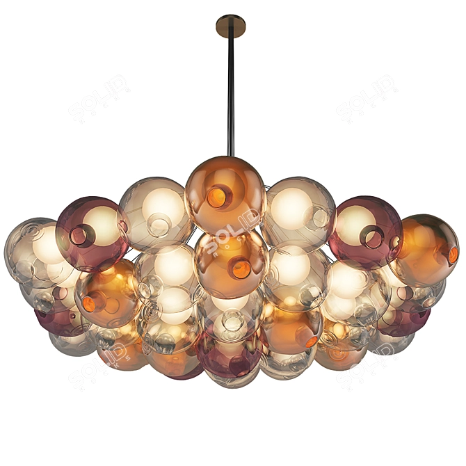 Bocci Glass Cluster Chandelier 3D model image 1