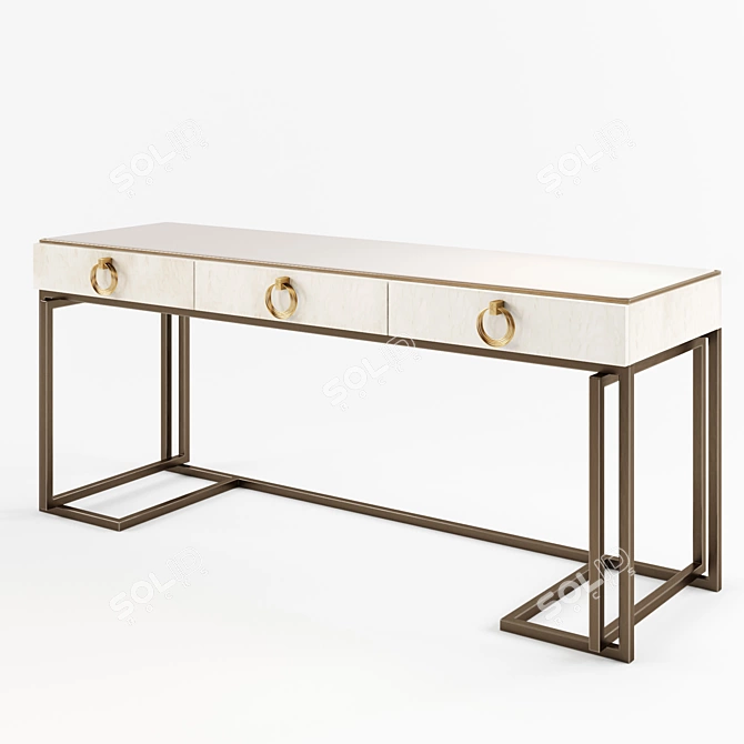 Elegant Wood Console Table: Cantori VOYAGE 3D model image 2