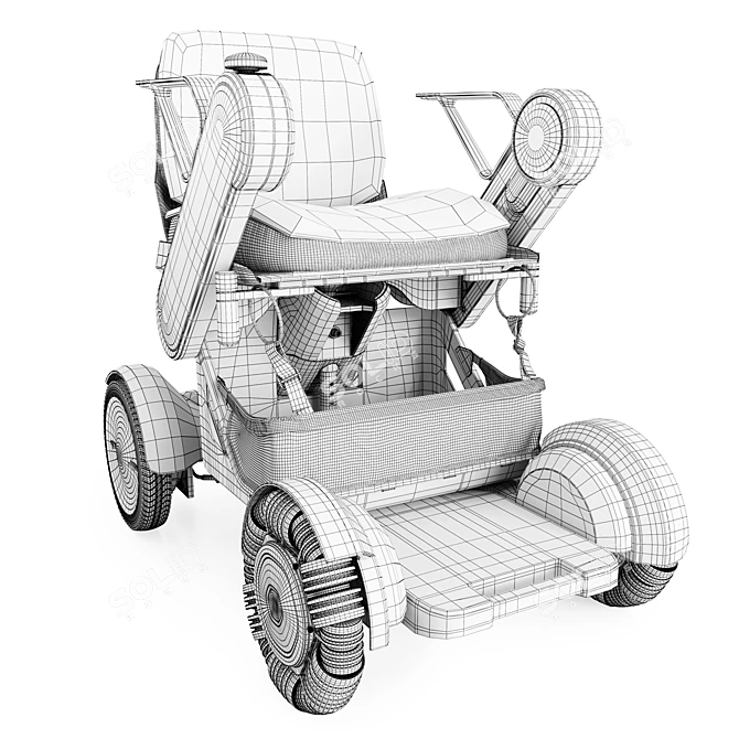 WHILL Ci Power Wheelchair: Compact, Stylish Mobility 3D model image 3