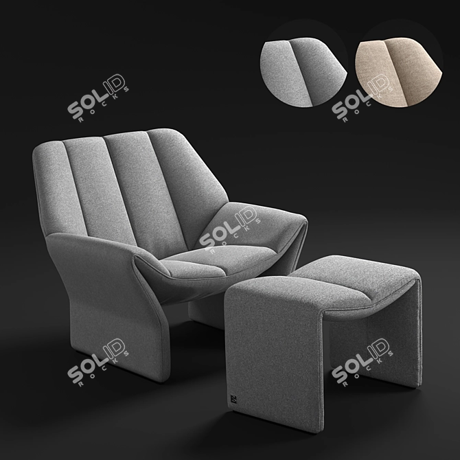 Elegant Hirundo Chair by Busnelli 3D model image 1