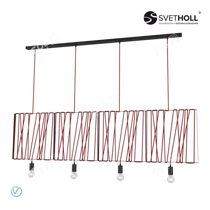 Modern Fabric Pendant Light 3D model image 1