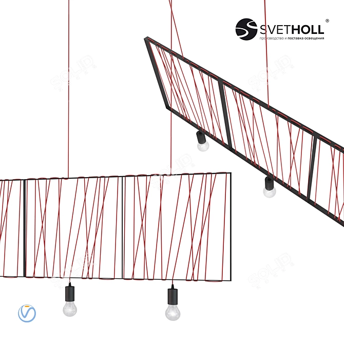 Modern Fabric Pendant Light 3D model image 2