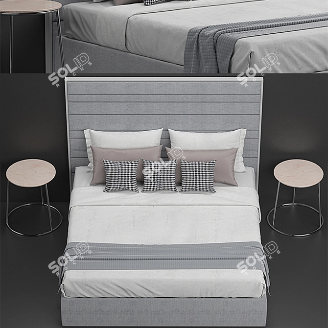 Boheme Bed by Porada - Luxurious and Stylish 3D model image 2