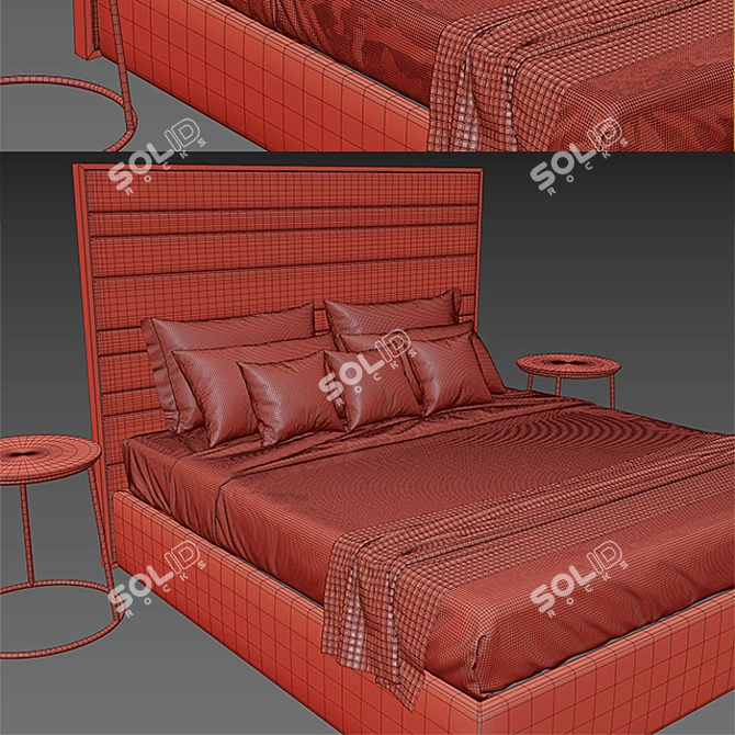 Boheme Bed by Porada - Luxurious and Stylish 3D model image 3