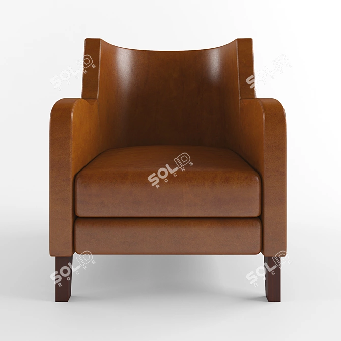 Cozy Brown Sofa 3D model image 2