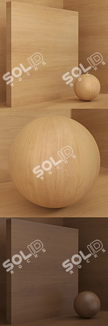 Seamless Wood Veneer Set 3D model image 3