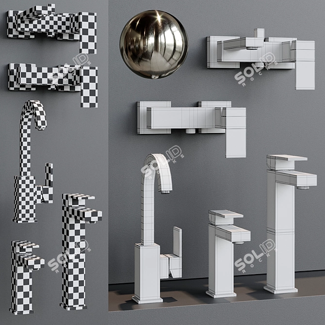 Newarc Cubic Mixer Set 3D model image 3