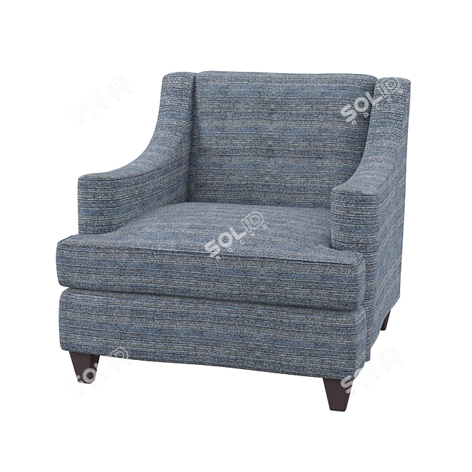 Cozy Classic Armchair 3D model image 2