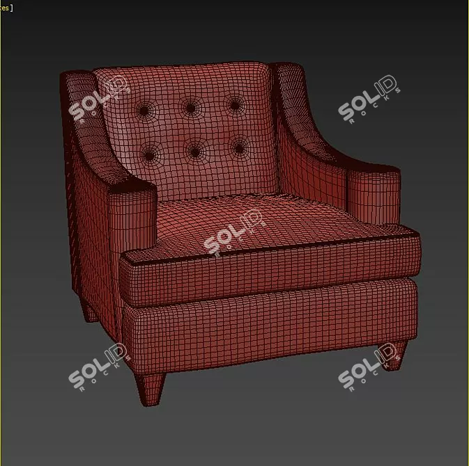 Cozy Classic Armchair 3D model image 3