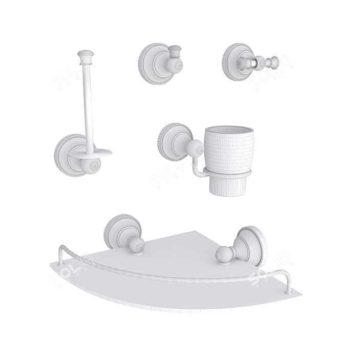 Bogema Gold Bathroom Accessories - Luxurious and Stylish 3D model image 2