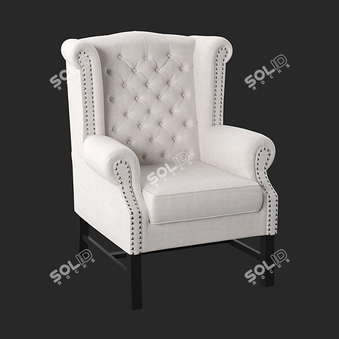 Cozy Comfy Armchair 3D model image 2