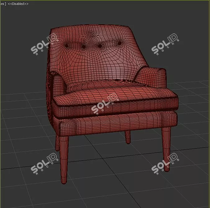 Cozy Lounge Arm Chair 3D model image 3